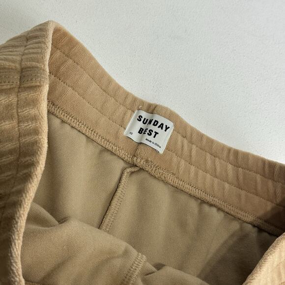 Aritzia Sunday Best Terry Cloth Sweat Shorts Brown Women’s Size XS - Picture 2 of 8